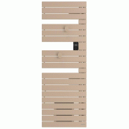 Sèche-serviettes connecté Nefertiti avec soufflerie mât à gauche 1500W beige - Atlantic - 850062_0