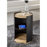 TABLE BASSE DESIGN STYLE 2  CHÊNE/ANTHRACITE 2 PLATEAUX