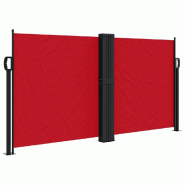 VidaXL Auvent latéral rétractable rouge 120x1200 cm Modèle Atlas Panorama Plus - 4004792