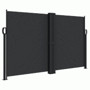 VidaXL Auvent latéral rétractable noir 140x1000 cm Modèle Titan Prestige Pro - 4004714