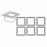 Bac gastronorme 1/6 1,9L 17,6x16,2x15cm polycarbonate transparent