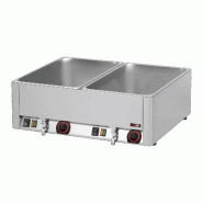 Bain-marie électrique professionnel - 2 x GN 1/1 - avec robinet de vidange | Redfox - BMV2115