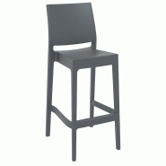 Chaise haute restaurant Inca - GRIS FONCE_0