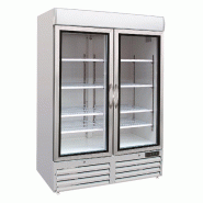 Congélateur 2 portes en verre l1370 négative 7450.0157 COMBISTEEL