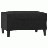 Décoshop26 - Repose-pieds tabouret bout de lit 70 x 55 x 41 cm PVC noir DEC030504 - 3000257950513