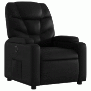 Fauteuil inclinable électrique Noir Similicuir Modèle Tervessa - 8721012171329