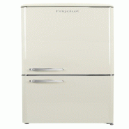 FrigeluX Réfrigérateur combiné, 330 L net, classe énergétique D, No-Frost, crème CBNF330RCD - beige 3541362504234