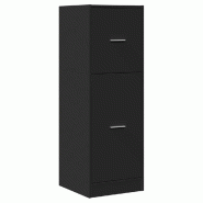 Helloshop26 - Armoire d'apothicaire multifonctionnelle rangement bureau 40 x 41 x 118 cm en bois d'ingénierie noir 02_0050638 - noir métal 300023648