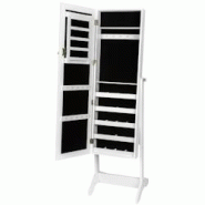 Helloshop26 - Armoires placard à bijoux bois blanche miroir chambre 102 cm dressing 08_0000446 - 3000091281538 Helloshop26 - Armoires placard à bijoux bois blanche miroir chambre 102 cm dressing 08_0000446 - 3000091281538