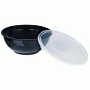 Packnwood FHC - 500Pcs - Bol plastique PP rond noir avec couvercle transparent - H59mm 200ml - noir plastique 209BRON201 Packnwood FHC - 500Pcs - Bol plastique PP rond noir avec couvercle transparent - H59mm 200ml - noir plastique 209BRON201