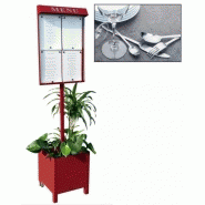Porte menu exterieur pied jardiniere club jurine_0
