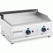 Royal Catering - Royal Catering Plancha À Gaz En Inox Grill Professionnel 60 cm 2 Zones De Cuisson RC-GGF600 (Plaque 60 x 40 cm, 20 mbar, Gaz - argen