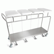 Sclessin 374.781S Chariot Porte-Sacs 4 Sacs Sans Couvercles Professionnel - 374.781S