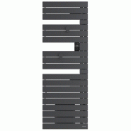 Sèche-serviettes connecté Nefertiti mât à gauche 500W graphite - Atlantic - 850030_0