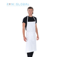 Tablier de service à bavette en coton - Avec ou sans poche - VALET REMI CONFECTION - 100x100cm - Taille unique_0