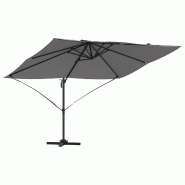 VidaXL Parasol Anthracite 351 x 250 x 260 cm Polyester et Aluminium Modèle Atlas Panorama Luna - 42003345