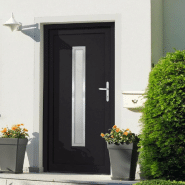 Vidaxl porte d'entrée anthracite 98x190 cm pvc 3187904