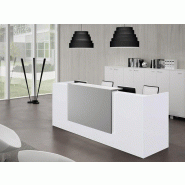 Banque d'accueil droite modèle Z2 - Officity - 206, Gris clair, Blanc_0
