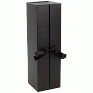Boite carton double ouverture noir Indispensable 34x10x10cm