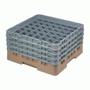 Cambro Panier à verres beige avec 49 compartiments hauteur de verre max 21,5cm. Ce panier à verres offre - 0099511604548