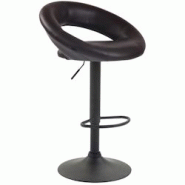 CLP Tabouret de bar Olinda en similicuir Marron/Noir - marron polyester 315786 CLP Tabouret de bar Olinda en similicuir Marron/Noir - marron polyester 315786