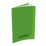 CONQUERANT Lot de 5 Cahier Classique PP piqué A4, 140p./70 feuilles 90g/m², Séyès, coloris vert - 3020120106380