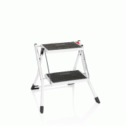Echelle pliante SOLID W1 acier 2 marches blanc hjh OFFICE - blanc acier 801200
