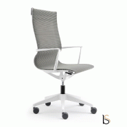Fauteuil blanc en résille Luma - Sokoa - Haut_0