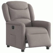 Fauteuil inclinable électrique Taupe Tissu Modèle Jerlonora - 8721102961632