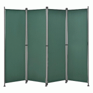 Helloshop26 - Brise-vue à 4 panneaux polyester 215 x 170 cm vert foncé 03_0006554 - 3001803582721