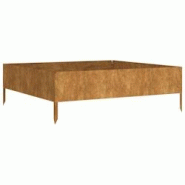 Helloshop26 - Jardinière bac lit surélevé plantes fleurs terrasse jardin de jardin 100 x 100 x 33,5 cm acier corten marron 02_0039283 - 3000218456245 Helloshop26 - Jardinière bac lit surélevé plantes fleurs terrasse jardin de jardin 100 x 100 x 33,5 cm acier corten marron 02_0039283 - 3000218456245