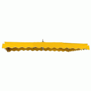 Kit parasol fixe 3x2.5 m jaune - Pied tripode - Toile résistante et imperméable