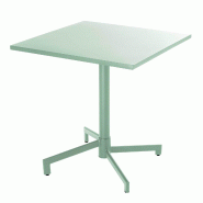 Oviala Business Table de terrasse carrée bistrot avec plateau rabattable vert sauge - vert acier 114469