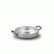 Pentole Agnelli sauteuse 24 cm professionnelle, en aluminium pur adaptée à induction, 2 poignées inox - 8007441676544