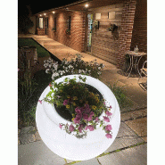 PLAST'UP ROTOMOULAGE Pot de fleurs rond lumineux xxl dolce vita 300l - NATUREL - blanc 0034966360823