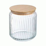 Pot de conservation 0.75L en verre avec couvercle bambou - Nova Jar - Luminarc - transparent 0883314052077