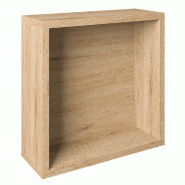 Présentoir Cage chêne clair avec LED 38,4x14,5x38,4cm