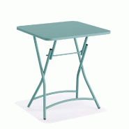 Breeze - Table de bistrot pliable 60x60 cm en métal Bleu