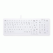 CHERRY MEDICAL KEY Clavier lavable compact avec pavé numérique, USB, blanc, IP68, MIS-D, VESA 75x75