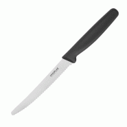 Couteau à tomates denté noir 100mm | Hygiplas - CF897