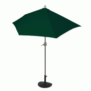 Décoshop26 - Parasol demi-rond pour balcon uv 50+ polyester/aluminium 3kg 270 cm vert avec pied 04_0007905 - aluminium 3000262357314