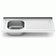 FRICOSMOS Évier avec cuve à gauche et égouttoir. Dimensions 800x500 - inox FRCU04I