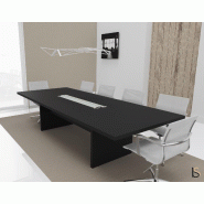 Grande table de réunion rectangulaire TAK - Mobel Linea. - Oui, 300, Noir_0