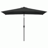 Helloshop26 - Parasol avec mât en métal 300 x 200 cm noir 02_0008134 - noir métal 3000435282726