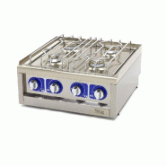 Maxima Cuiseur de qualité commerciale - 4 brûleurs - unité double - profondeur 60 cm - gaz – 60 × 60 × 24 cm – 17000 W - AKS-09391520