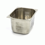 Maxima Récipient gastronorm - 1/2 GN - profondeur 20 cm - acier inoxydable - perforé – 32.5 × 26.5 × 20 cm - AKS-09367614