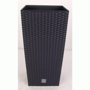 Prosperplast - Pot Rato 26,6 L avec insert, 26,5x26,5x50 cm, coloris Anthracite - gris plastique 177791