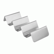 Rack pour 3/4 tacos inox 20,5x8x3,5cm argent - par 12
