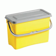 Seau rectangulaire 8l jaune + couvercle Seau rectangulaire 8l jaune + couvercle