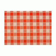 Set de table recyclé Vichy 80 G/M2 31x43 cm naturel/rouge papier - par 1000